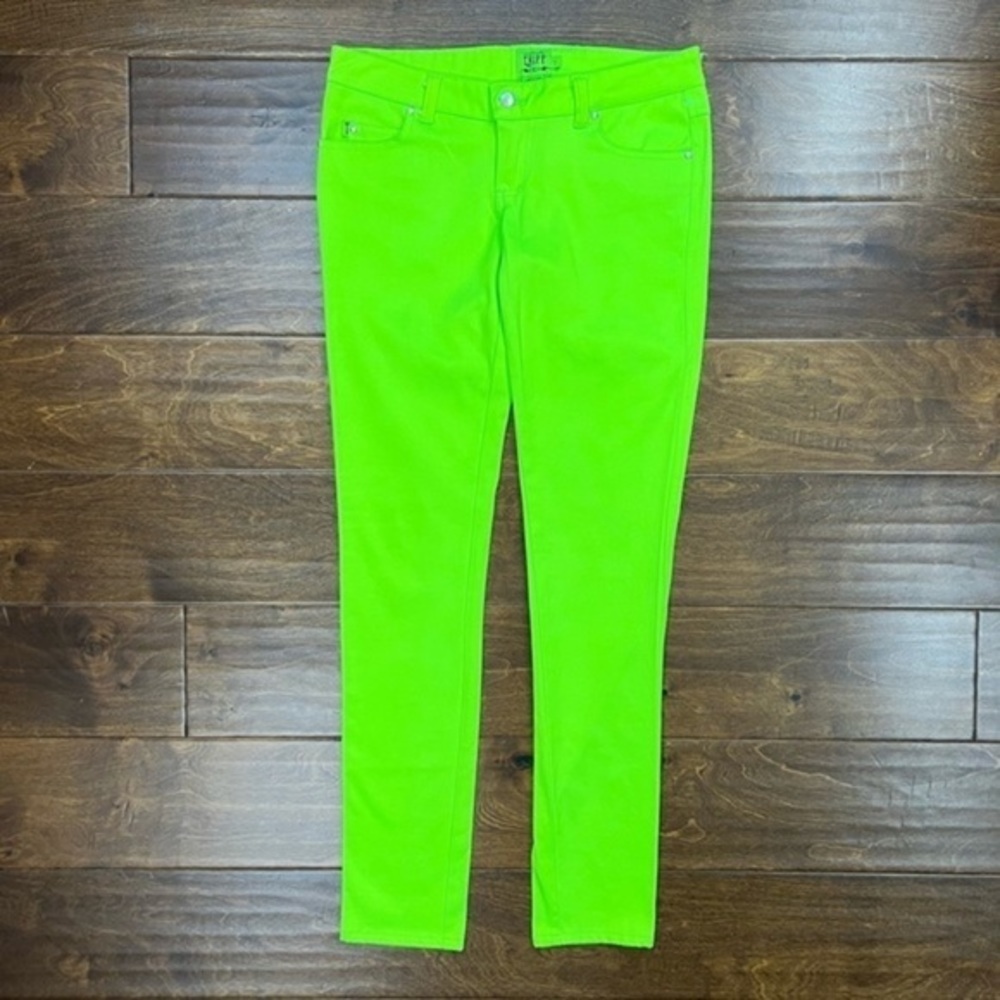 TRIPP NYC NEON GREEN SKINNY PANTS PUNK GOTH RAVE SKINNY NEON DENIM 🦠